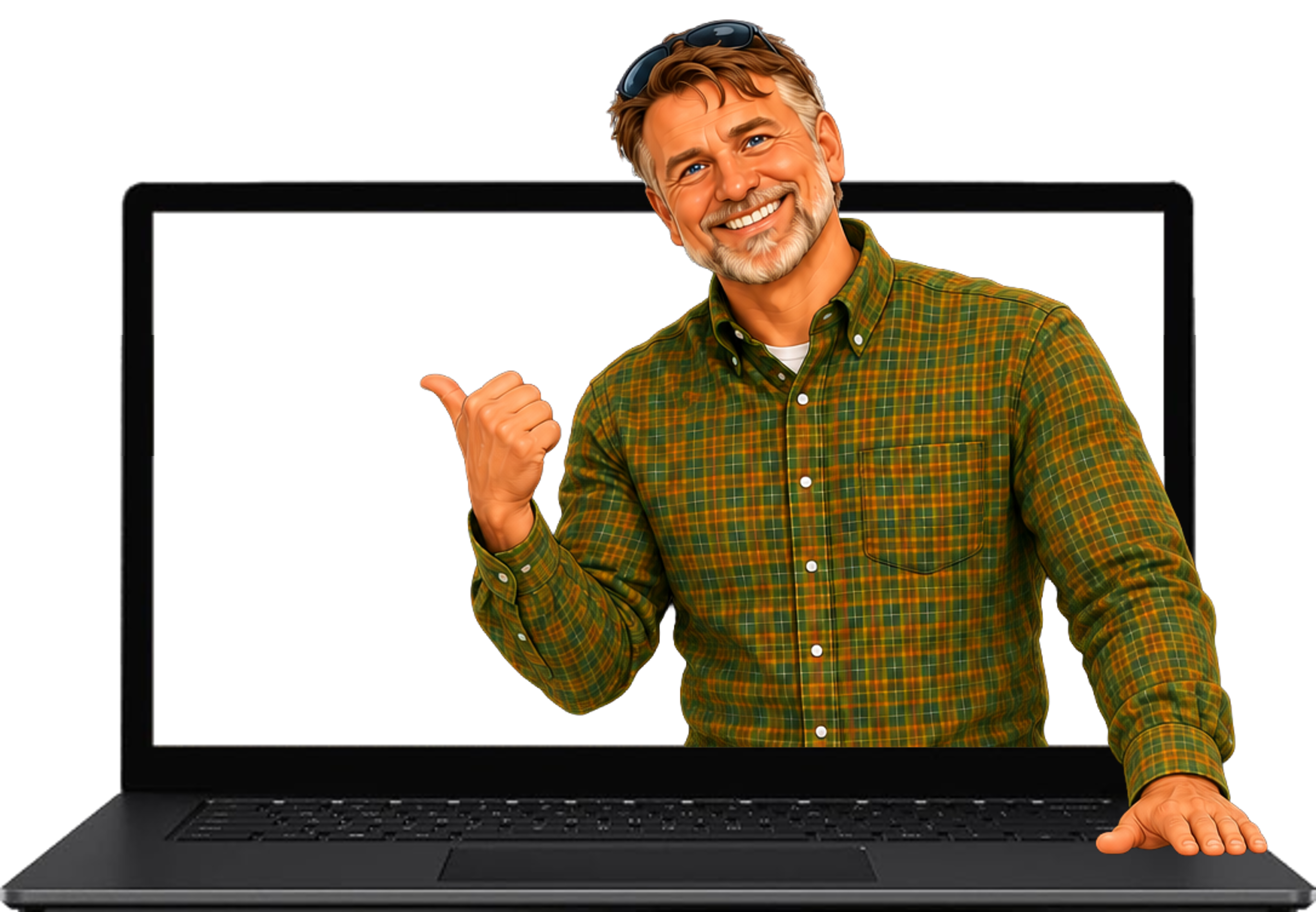 Tom's in the monitor!